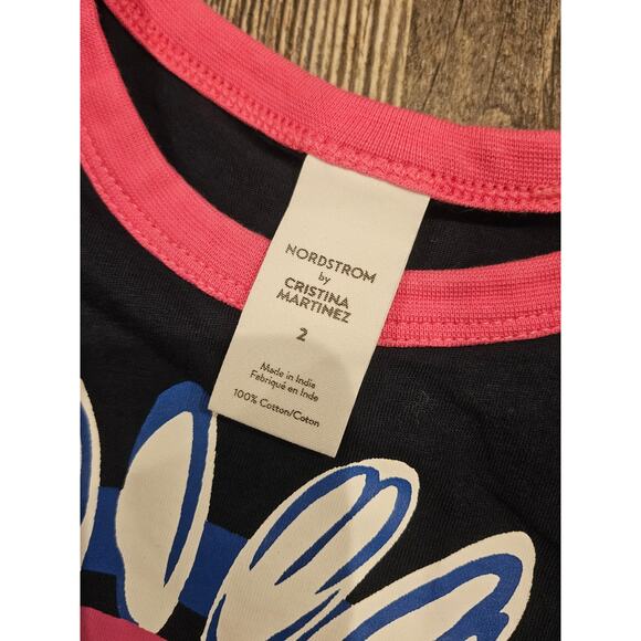 Nordstrom Cristina Martinez toddler girls boxy graphic tee 2t - Picture 2 of 5